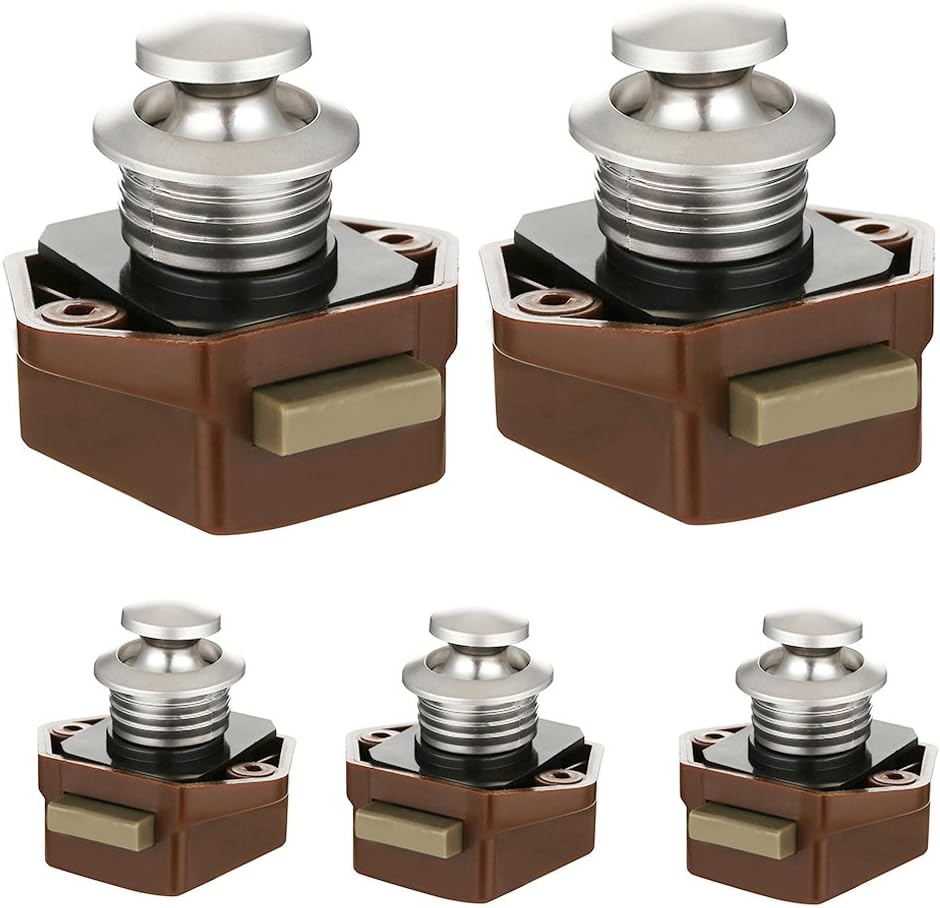 NewSoul1us 5Pcs Push Button Latch Knob Keyless Lock for 15mm