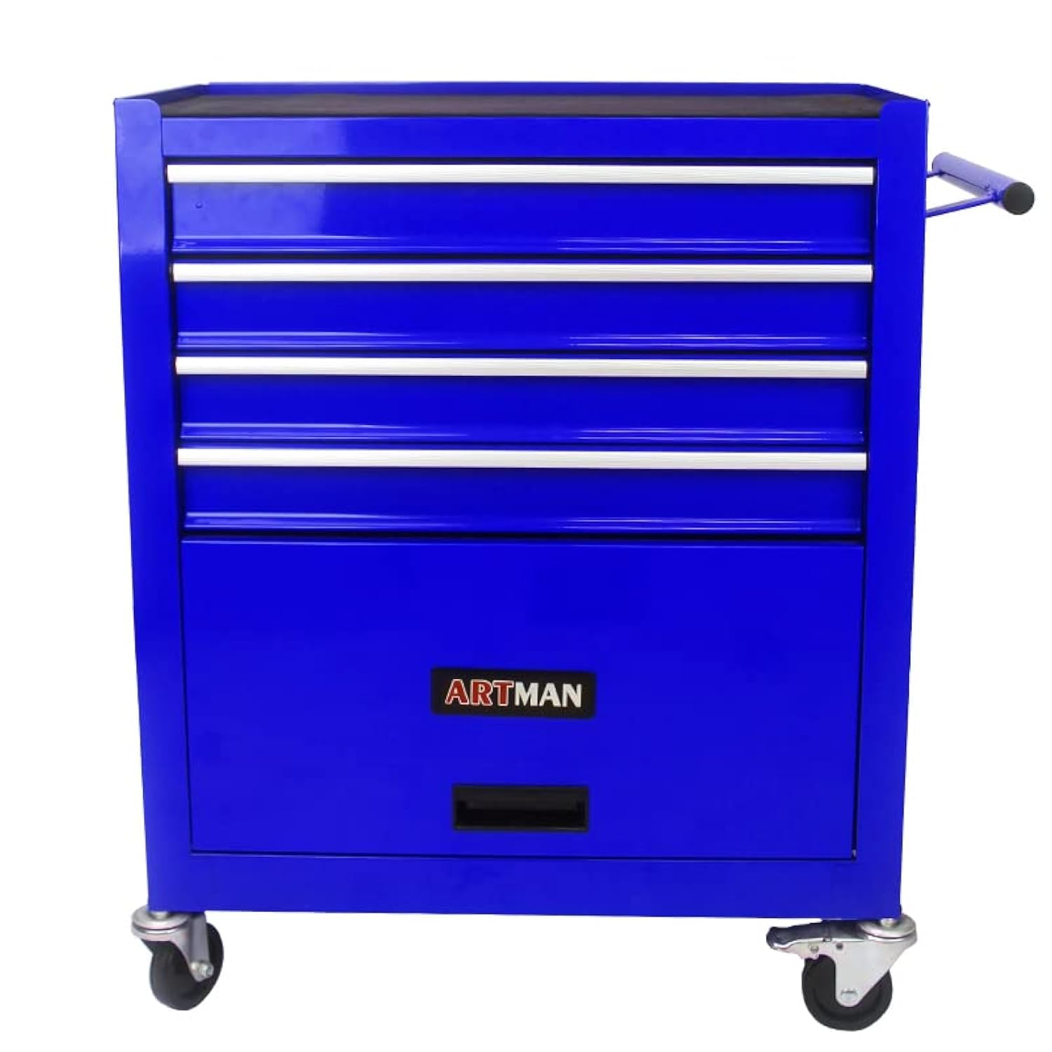 Photo 1 of *Piece may be broken?*SPOFLYINN Mechanics Rolling Storage Cabinet 4 Drawer Tool Chest Cart with Wheels for Repair Projects Workshop Home Alloy Steel Blue
