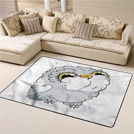 Amazon.com: Printed Rug Kawaii Kids Play Rug Cute Owlet with Grin