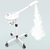 TASALON Professional Facial Steamer with Ozone, Vapor ozono Facial Steamer Professional for Clean Skin, Firm Pores, Esthetician Steamer for Home or Salon Use, Adjustable Height and Angle,White