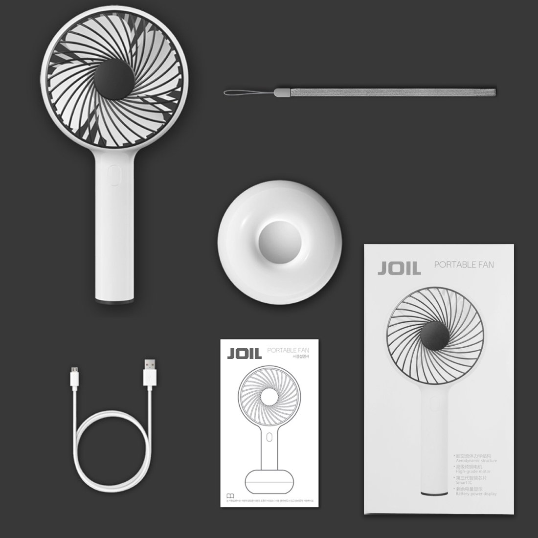 YKMY Mini Ventilador portátil de Mano con batería, Ventilador de refrigeración eléctrico, Ventilador Personal para el hogar, Oficina, Viajes al Aire Libre