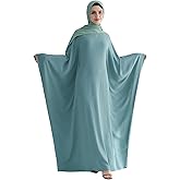 Muslim Abaya Dress Women Middle East Arabian Prayer Robe Batwing Maxi Kaftan Abaya Dress with Hijab