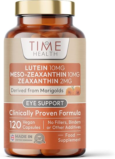 Time Health Lutein 10mg Meso-zeaxanthin 10mg Zeaxanthin 2mg 120 capsules UK