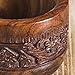Rusticity® Indian Rosewood Antique Mortar & Pestle Mixing Grinder Set for Kitchen/Vintage Rustic Handcarved Spice & Herbs Crusher Bowl/Handmade Decorative Sheesham Manual Kharal Smasher, 4.0x4.0x4