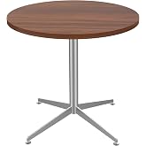 SENGLIDA Round Office Table Conference Table Small Dining Table Coffee Meeting Table for Office Boardroom Kitchen Living Room Waterproof Desktop Easy Assembly 31.5 inch