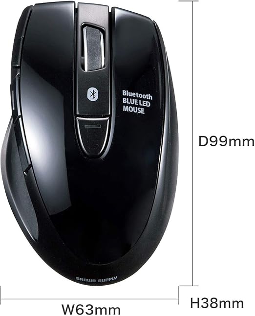 Amazon Co Jp サンワサプライ Bluetooth3 0マルチペアリングマウス 3台までペアリング可能 ブルーled 6ボタン 中型 Ma Btbl121bk 家電 カメラ