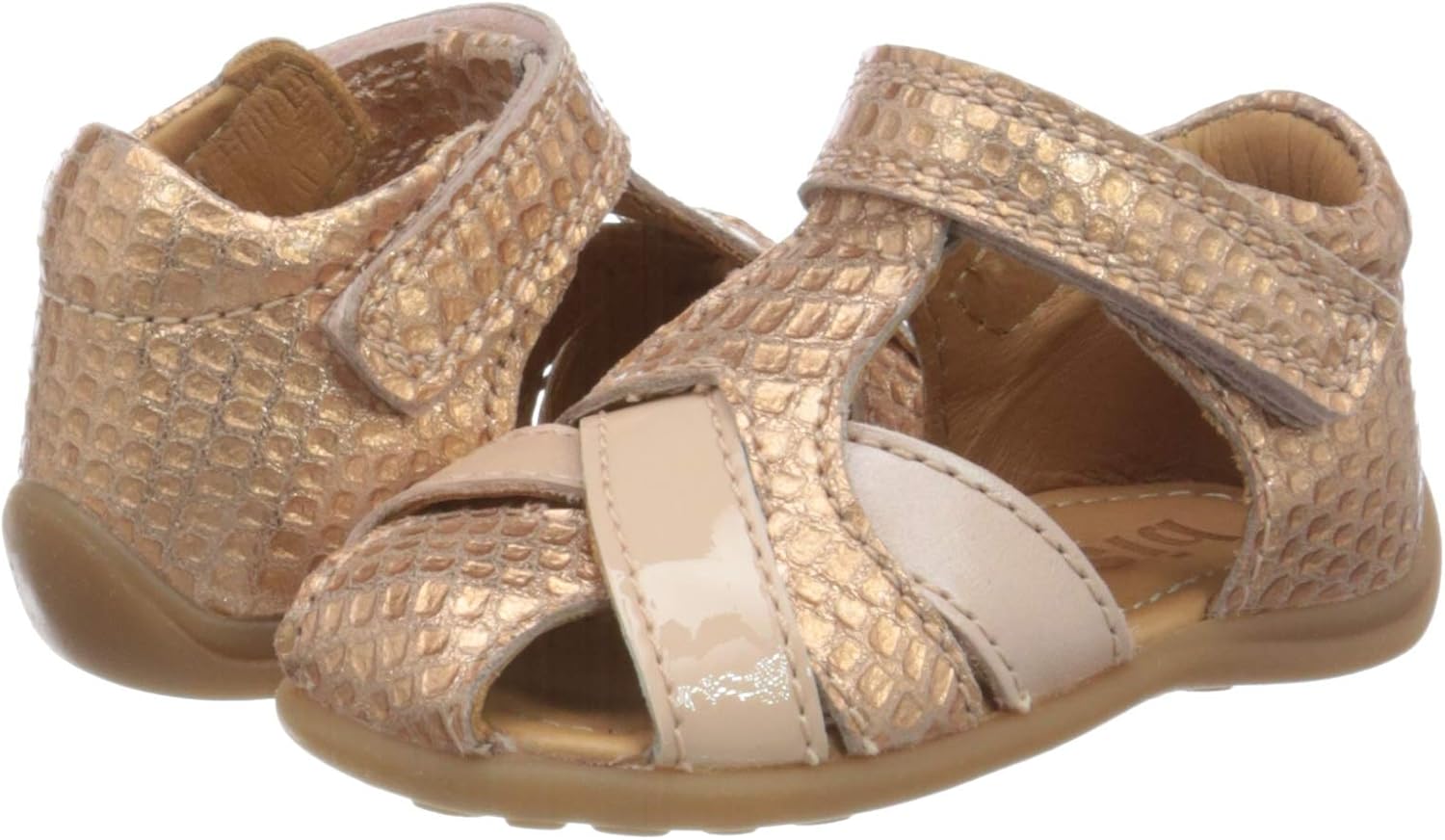 Bisgaard Felicia Sandali Aperti Per Bambine E Ragazze - Pelle Naturale Made In Portugal, Suola Flessibile Antiscivolo