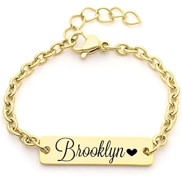 personalized gold baby bracelet