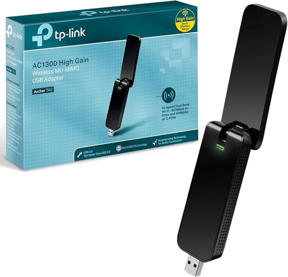 TP-Link Archer T4U AC1300 Wireless USB 3.0 Adapter Dual Band