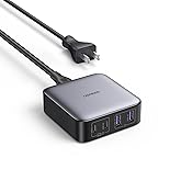 UGREEN Nexode 65W GaN USB C Charging Station, 4-Port Desktop Charger with 2 USB-C and 2 USB-A for iPhone 17/16/15, Galaxy S25