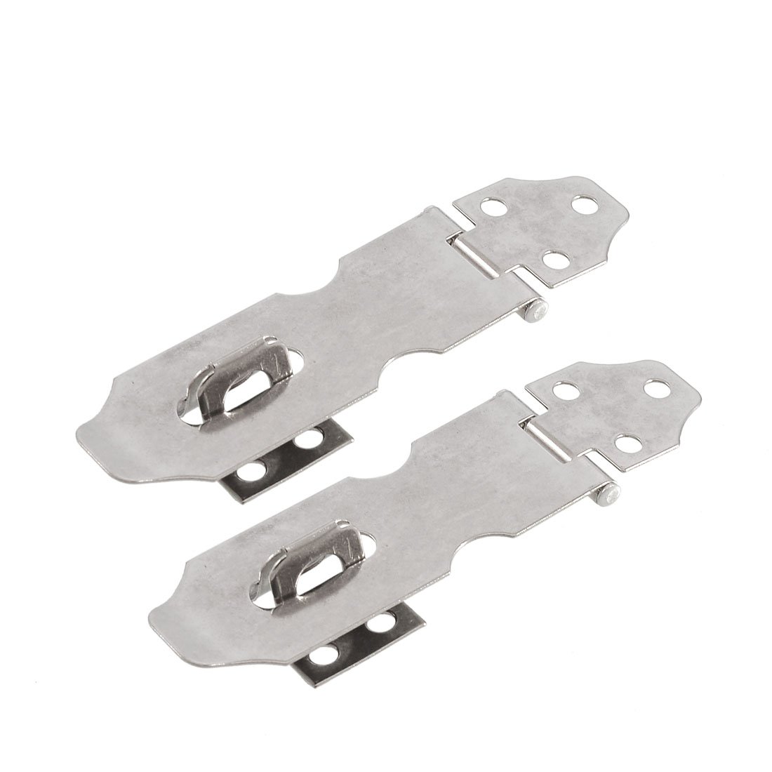 uxcell Cupboard Safety Padlock Door Latch Silver Tone Hasp Staple 2.5" 2 Set