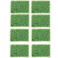 DearHouse 8 Pack Artificial Boxwood Panels Topiary Hedge Plants Artificial Greenery Fence Panels for Greenery Walls,Garden,Privacy Screen,Backyard and Home Decor