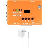 Mcbazel ODV-GBS-C RGBS/SCART/YPbPr/VGA to HDMI/VGA Scan Converter for Retro Gaming Console with US Plug - NO AV/Composite/RCA | VGA Max 60Hz