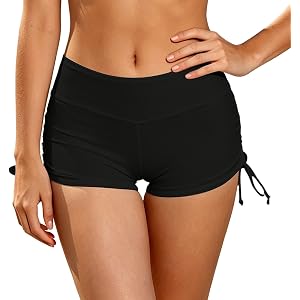 WWPPAION Swim Board Shorts for Women Swimwear Swimsuit Bottoms Board Short Boyshorts Summer Swimming Beach Mid Rise Tankini