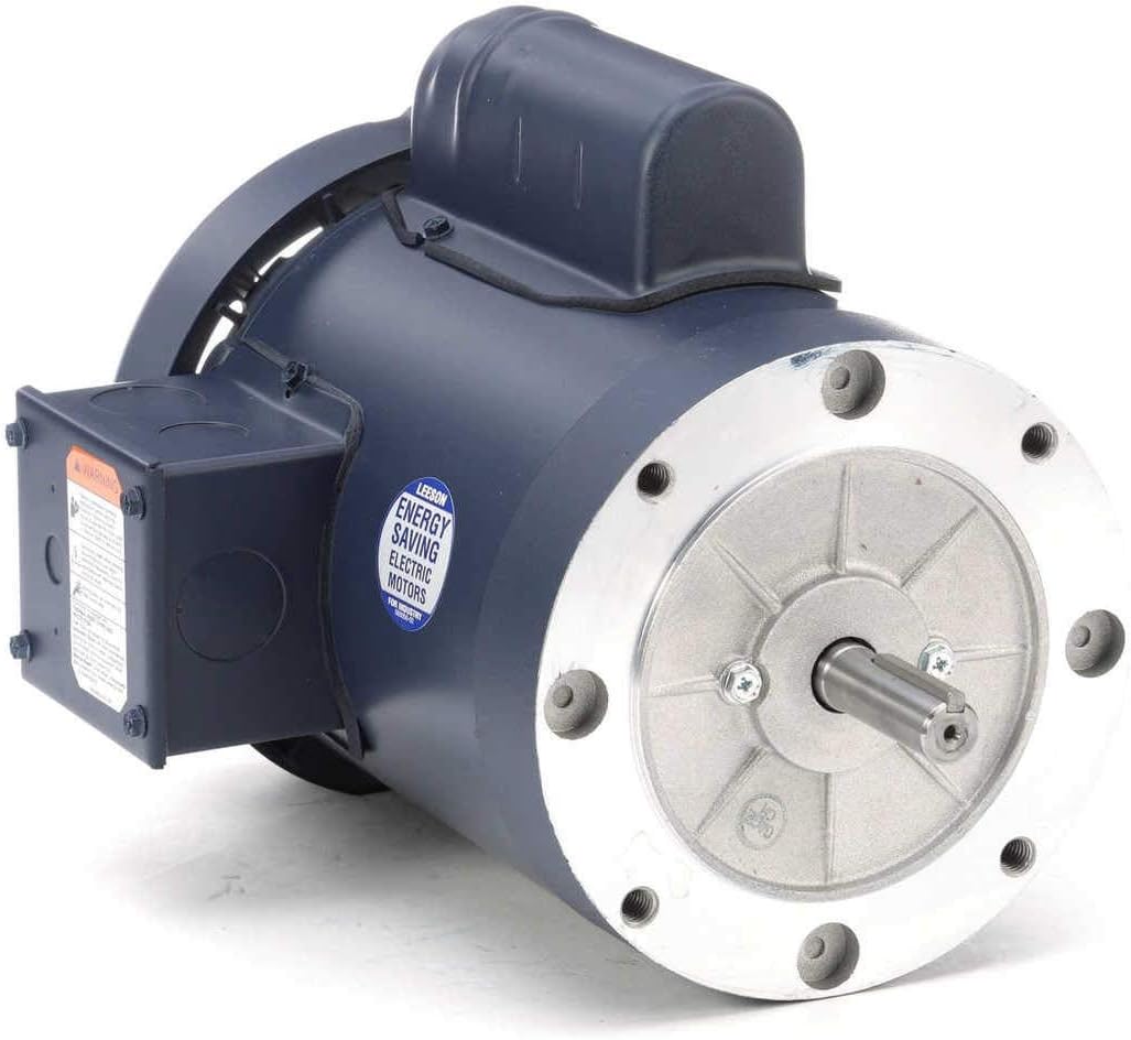 Leeson Electric Leeson Motors1HP, 115/208230V, 1725RPM, TEFC, C Face