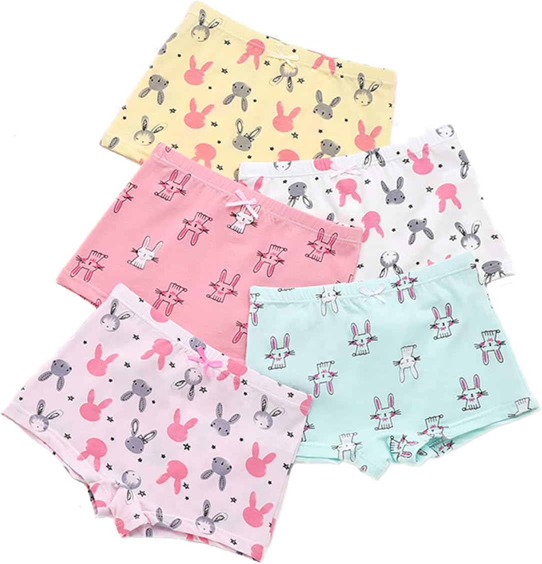 Czofnjesi Girls' Boyshort Toddler Briefs Cotton Underwear 5pk Panties
