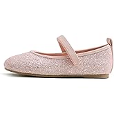 FEVERSOLE Girls Cute Dress Mary Jane Shoes Soft Party Holiday Ballet Flats