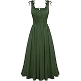Scarlet Darkness Renaissance Dress for Women Medieval Square Neck Corset Dress Casual Sundress