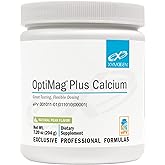 XYMOGEN OptiMag Plus Calcium - Great-Tasting Magnesium Powder with Calcium to Support Calm Behaviors, Healthy Mood, Healthy Bone + Muscle Function - Pear Flavor, with Magnesium Malate (7.2 oz)