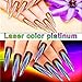 Exteren Sexy Chameleon Nail Mirror Powder Glitter Chrome Powder Art Decoration Nail Art Kit (A)