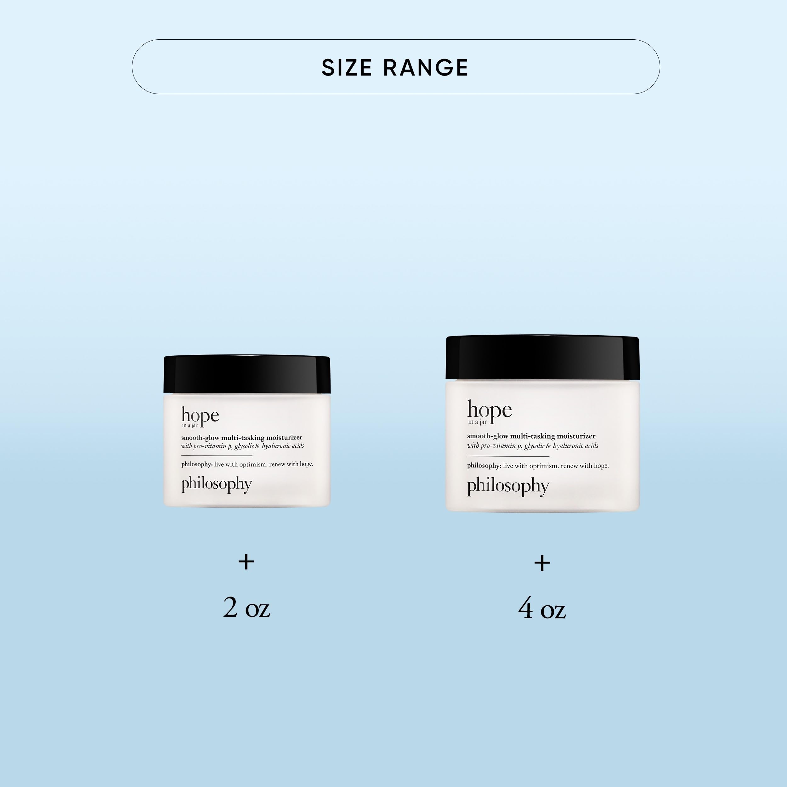 philosophy hope in a jar smooth-glow multi-tasking face moisturizer - with pro-vitamin P, glycolic & hyaluronic acid - provides deep & long-lasting hydration & smoother, radiant skin