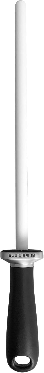 Rockingham Forge RF-1512C Ceramic Rod Knife Sharpener, 12", Stainless Steel, Black