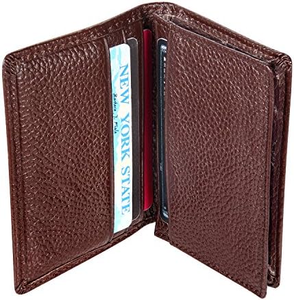 Credit Card Holder Wallet Genuine Leather Card Case ID Case for men women (Light tan)