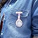Top Plaza Women's Girls' Fashion Floral Nurse Clip-on Fob Brooch Silicone Jelly Hanging Pocket Watch, Pack of 2