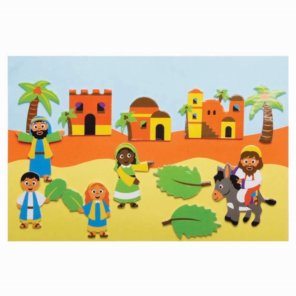 Baker Ross AX795 Holy Week Stickers – Pack of 200, Foam Self-Adhesives