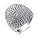 Mytys Vintage Silver Rings for Women Hedgehog Style Antique Statement Ring Thumb Rings Jewelry Gifts Size 8