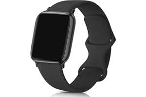 ATUP Compatible with for Apple Watch Band Unisex, Soft Silicone Replacement Bands for Series 4, 3, 2, 1 (001, Black, 38mm/40m