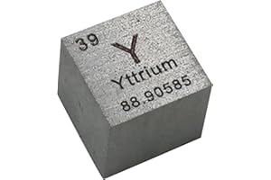 TIHONORI Yttrium Cube - 10mm Pure Metal Element Cubes - Laser Engraved High Density Cube Set for a Periodic Table of Elements Collection,Yttrium