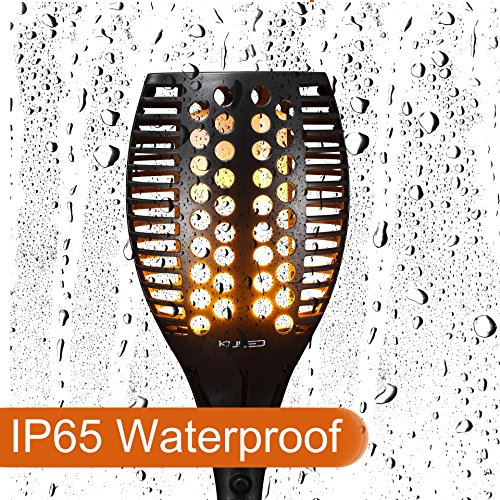 Solar Light, Path Torches Dancing Flame Lighting 96 LED Dusk to Dawn Flickering Tiki Torches Outdoor Waterproof garden decorations Kuled K55 2pack
