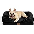 Bedsure Orthopedic Dog Bed for Medium Dogs - Waterproof Dog Sofa Beds Medium, Supportive Foam Pet Couch Bed with Removable Washable Cover, Waterproof Lining and Nonskid Bottom, Black
