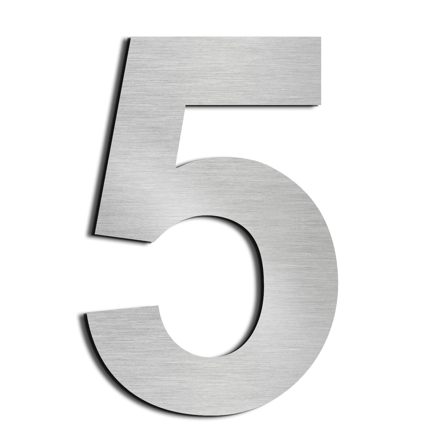 nanlyiau house numbers height 7.5cm Used for mailbox door house street made of solid Stainless Steel SUS304 adhesive(3in number 5)