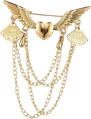 Amazon ブローチ メンズ チェーン付き 襟ラペル ピン メンズ アクセサリー スーツ ゴールド ラペルピン 通販