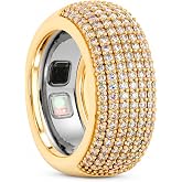 Smart Ring Cover Compatible with Oura Ring 5, 14K Gold Plated Ring Jacket | Silver Plated Ring Jacket with 5A Cubic Zirconia Stones, Tarnish Resistant Jewelry Gift for Women, Ring Size 6/7/8/9/10