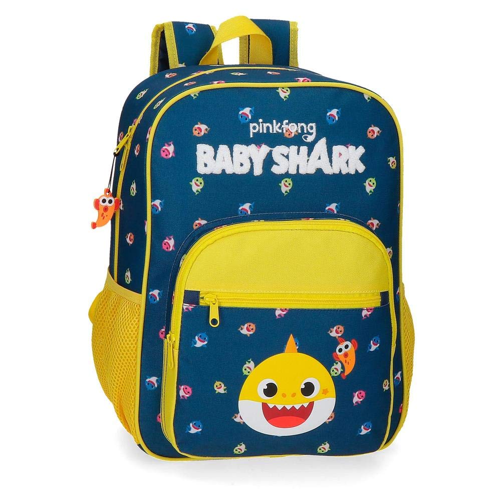 Baby Shark My Good Friend Backpack Adaptable to Trolley Blue 28.5x38x12 cm Polyester 13 Litre โ image 1