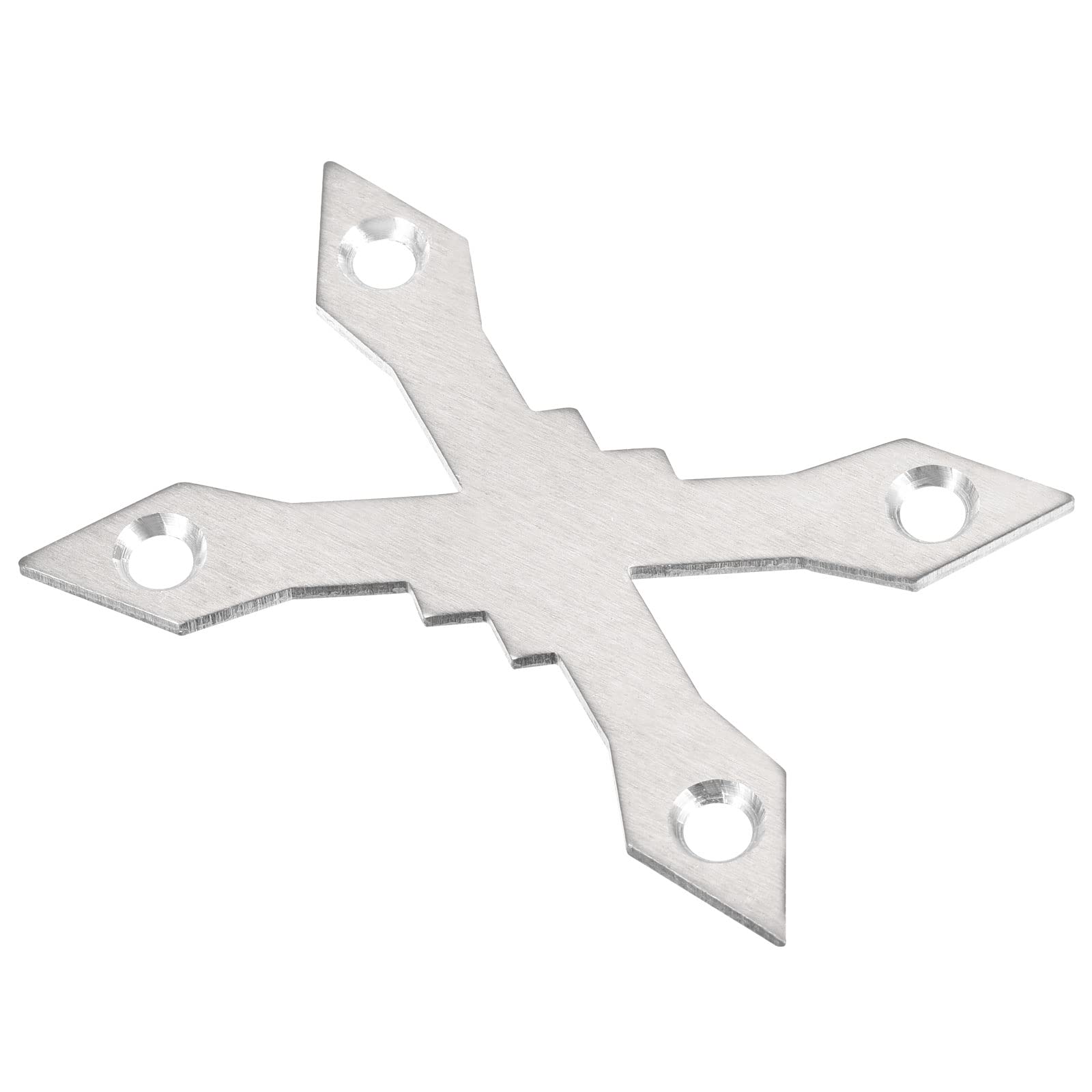 PATIKIL Skateboard Gasket, Longboard Deck Protector Prevent Sink Protective Anti Sinking Hardware, Aluminum Alloy Silver Tone, x Shape