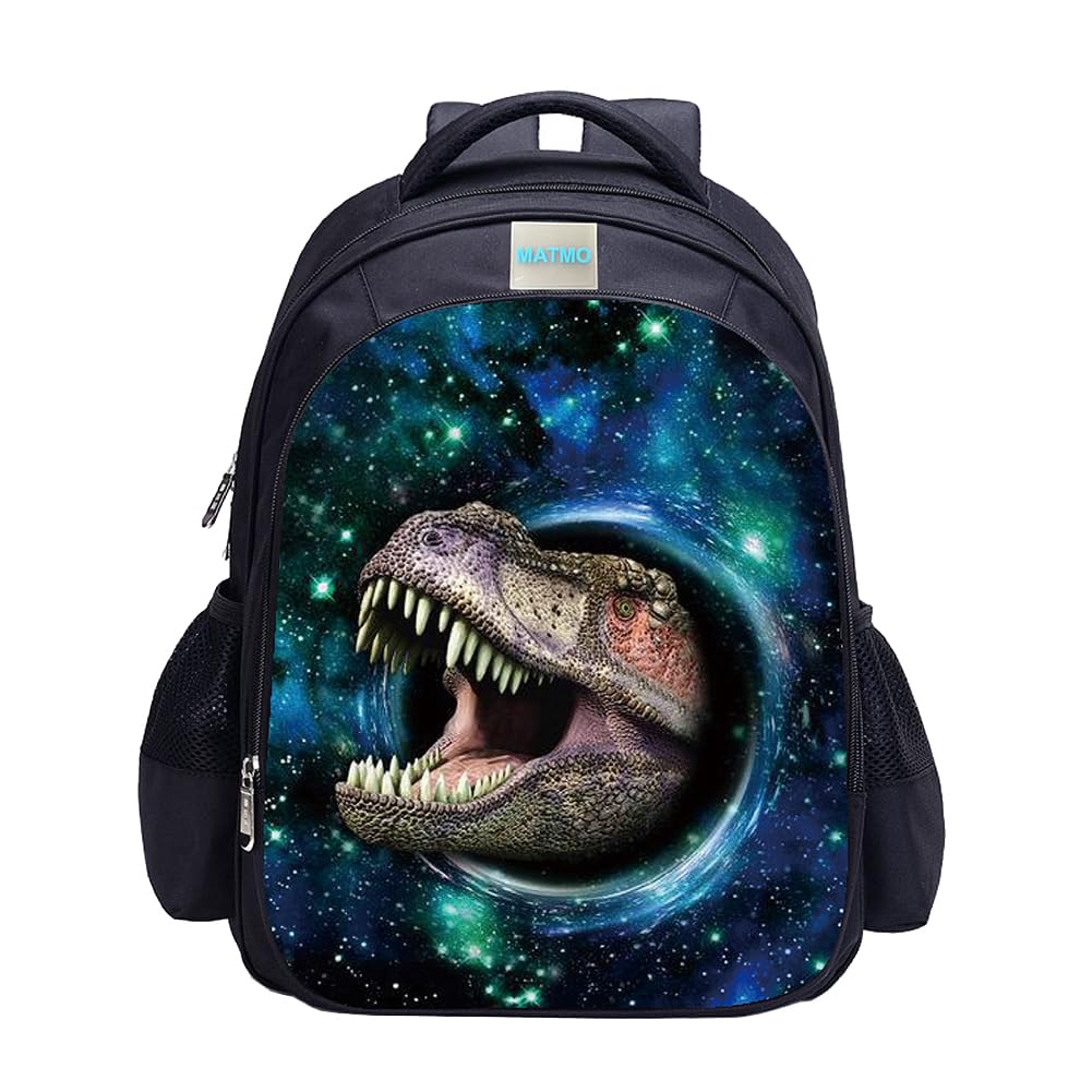 MATMO Dinosaur Backpack Dinosaur Backpacks for Boys School Backpack Kids Bookbag, Galaxy Dinosaur Backpack 1, OneSize, Cartoon