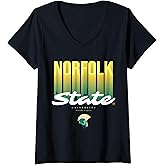 Womens The Yard Essentials - Norfolk State University - NSU Fade V-Neck T-Shirt