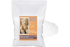 Hssugi 21.2oz Poly Filling Stuffing, Weighted Beads, Plastic Pellets for Filling, Toy Stuffed Beads, Transparent Stuffing for Crafts, Filling Cloth Art DIY, Stuffed Animal Beanbag Crafts