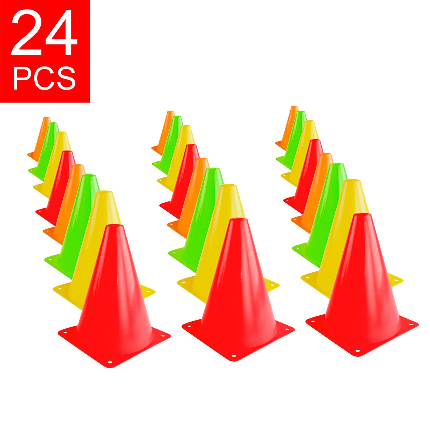 orange practice cones