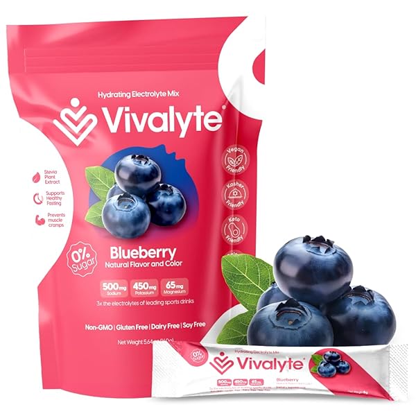 VIVALYTE ELECTROLYTE POWDER NO SUGAR STEVIA SWEETENED 100%...