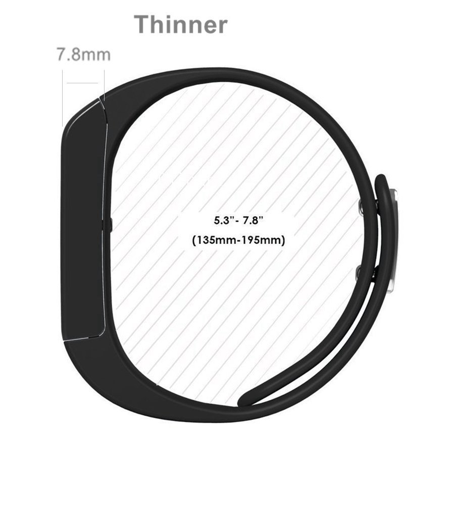 SinoPro i5 Plus Smart Bracelet Fitness Tracker Smart Wristband Bluetooth Activity Tracker with Waterproof Touch Screen Pedometer Sleep Monitor for iPhone, Samsung and other Smartphones (Black)