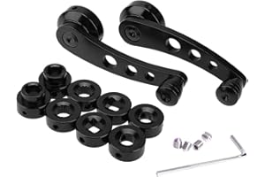2Pcs Car Billet Aluminum Window Crank Handle Replacement Winder Truck Pickup Door Professional-Auto Tool