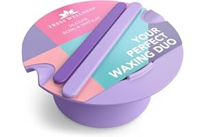 Tress Wellness Wax Warmer Silicone Liner (Purple) - Easy to Clean Silicone Wax Warmer Bowls with 2x Silicone Spatulas Compatible with 16oz Electric Waxing Kit - Silicone Wax Pot melting Wax Bowl