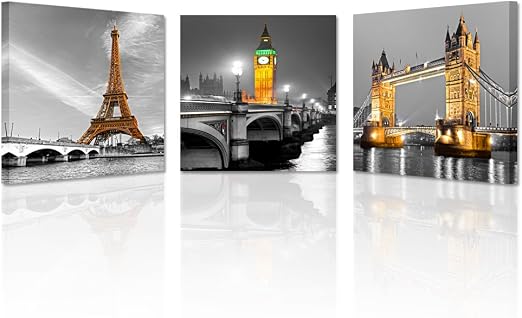 Wall Hangings Large London Tower Bridge City Scene Canvas Art Framed Home Furniture Diy Alpan Com Mk