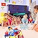 Blulu Christmas Pass The Parcel Game 18 Rhyme Cards Christmas Games for Families Children Christmas Party Favor Xmas