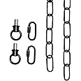 RddenIy 5.6 Feet Heavy Duty Pendant Light Fixture Chain, Permits Installation of Chain-Hung Fixtures on High Ceilings with Max Fixture Weight of 65 Pounds-Black